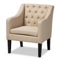 thumbnail image 1 of Baxton Studio Chaise Club Rembourrée Beige, 1 of 9