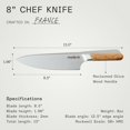 thumbnail image 4 of Made In Cookware - 8" Chef Knife - Made in France - Full Tang with Olive Wood Handle, 4 of 6