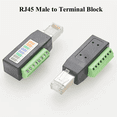 thumbnail image 2 of RJ45 Screw Terminal Connector RJ45 Solderless Male Plug to 8-Pin Terminal Block Adapter for Ethernet Cat5 /6/7 AV, 2 of 6