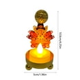 thumbnail image 4 of Thanksgiving LED Electronic Candlestick, Iron Painted Turkey Maple Modeling Lamp Candle Holder, Small Cute Thanksgiving Night Light Ornaments, Portable Table Candle Holder Decoration, 4 of 6