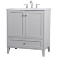 thumbnail image 3 of Elegant Lighting Vf18030 Sommerville 30" Free Standing Single Basin Vanity Set - Grey, 3 of 15