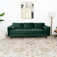 thumbnail image 2 of Minneapolis Mid Century Style Pet Friendly Velvet Living Room Sofa in Green, 2 of 6