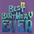 thumbnail image 2 of Girl's SpongeBob SquarePants Best Birthday Ever  Graphic Tee Purple Berry Small, 2 of 4