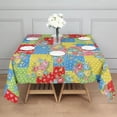 thumbnail image 3 of Pioneer Flower Floral Print Pattern Square Tablecloth, Waterproof Wipeable Spillproof Washable Table Cover for Home Kitchen Party Decor, 52"x52", 3 of 6
