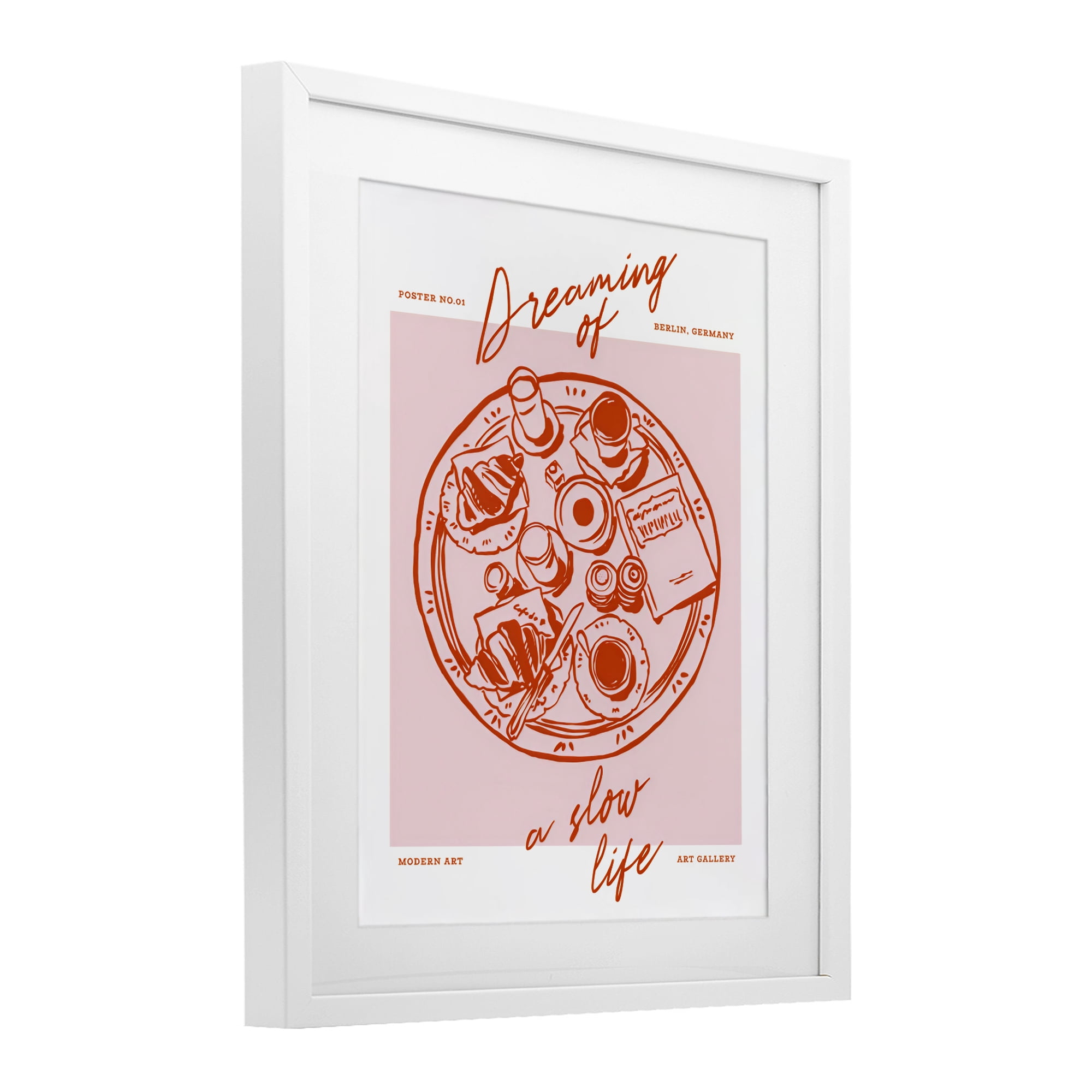 Stupell Industries Dreaming Of A Slow Life White Framed Print Under Glass, design by The Prints Vibe