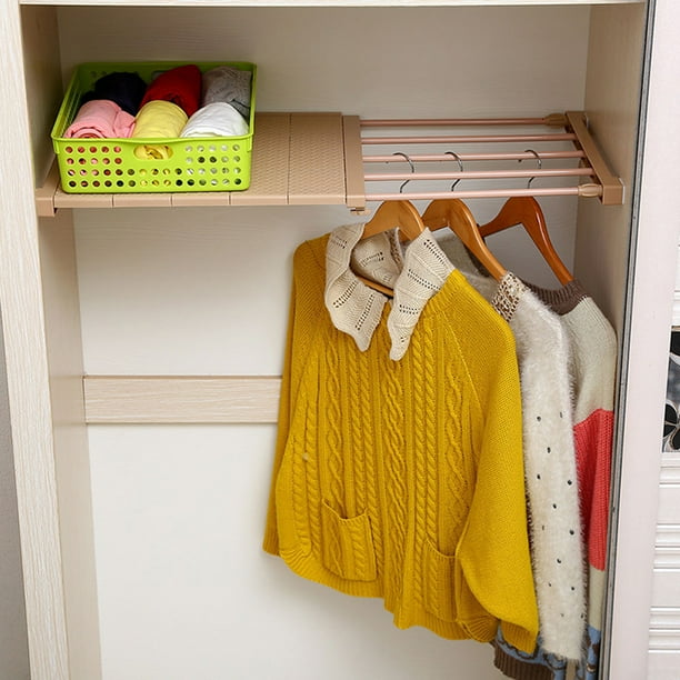 Topcobe Adjustable Expandable Storage Rack Tension Closet Shelf Divider Partition Shelf Organizer for Kitchen Cupboard Wardrobe Bookcase Pink Walmart
