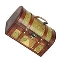 thumbnail image 3 of Raindrops Antique Treasure Chest for Storage Made of Timber Brown Color Adds to Home Decor Perfect for Living Rooms 12.5x8.5x6 Inches, 3 of 8
