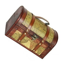 NUOLUX 1Pack Pirate's Chest Decoration in Timber for Nautical Themes