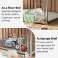 thumbnail image 3 of Twin Over Twin Low Bunk Bed for Kids Teens Adults, Metal Bunk Bed Frame with Ladder and Safety Guardrails, Load-Bearing 350lb, Noise Free, Silver 77.1''Lx40.9''Wx53.7''H, 3 of 7