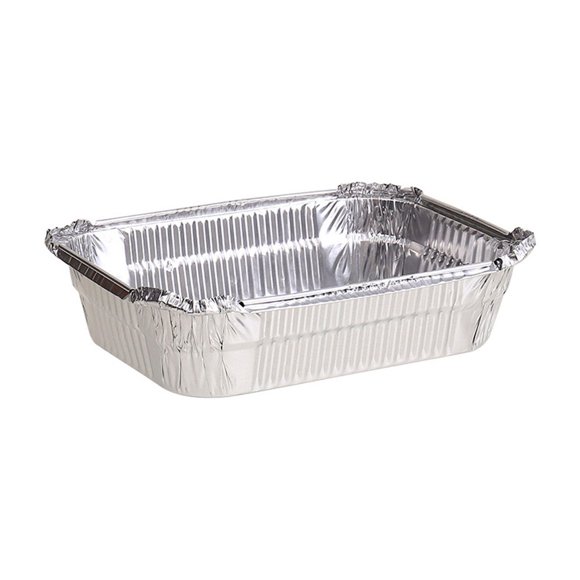 Clearance! Rewenti Rectangular Tin Foil Tray Tin Foil Box Barbecue Special Thickened Bowl Takeaway Commercial Baking Disposable Aluminum Foil Packaging Box