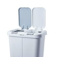 thumbnail image 3 of Step N’ Sort 11 gal 2 Compartment Trash & Recycling Bin Kitchen Garbage Can White, 3 of 18