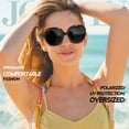 thumbnail image 3 of Gafas de sol Joopin Oversized Polarized para mujer negro+negro rojo, 3 of 6