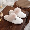 thumbnail image 4 of Willtoo Women Men Fuzzy Faux Suede Slippers Warm Plush Winter Memory Foam House Shoes Non-Slip Sole Indoor Outdoor Bedroom Lounge Slippers, 4 of 4