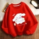 thumbnail image 1 of Nueva sudadera con estampado de dibujos animados de Sanrio Cinnamoroll para niñas, sudadera de sección gruesa de otoño e invierno, ropa de moda para niñas, 1 of 4