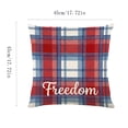 thumbnail image 4 of Patriotic 4th of July Pillow Covers 18 x 18 Blue Star Red Stripe Fourth July Decorative Throw Pillows Outdoor Farmhouse Pillowcases Memorial Day Cushion Case Sofa Couch Bed Decor (1pc), 4 of 7