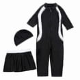 thumbnail image 3 of Traje de baño musulmán para niñas yuxing burkini de piel suave color negro 4-5 años, 3 of 3