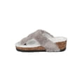 thumbnail image 4 of New Women Faux Fur Thong Faux Cork Platform Wedge Sandal - 17956 By Qupid, 4 of 6