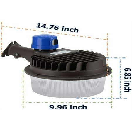 

LED Area Light 120 Watts - Outdoor Yard Light Dusk to Dawn Photocell Included - 5000K Area Lights Barn Light 18 000 Lumens ETL Listed DLC 350W HID Light Equivalent Replaceable Photocell