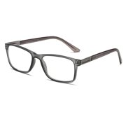 Fashion Frame Vintage Simple Eye Protection Reading Glasses Anti-Blue Light Ultra Light Glasses GREY STRENGTH 150