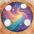 thumbnail image 2 of Colorful Tie Dye Nebula Pattern Round Fitted Tablecloth with Elastic Edge,Dining Table Cover Waterproof,Outdoor Round Tablecloth for Camping,Dining,Indoor and Outdoor, 2 of 7