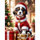 thumbnail image 1 of 5D DIY Kit Perro Navidad Del 30x40cm, 1 of 9