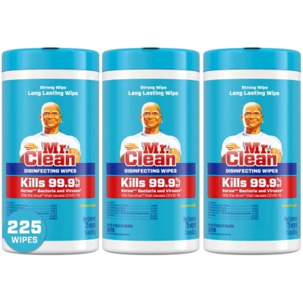 Mr Clean Disinfecting Wipes, Antibacterial Sanitizing Wipes, Citrus, 75