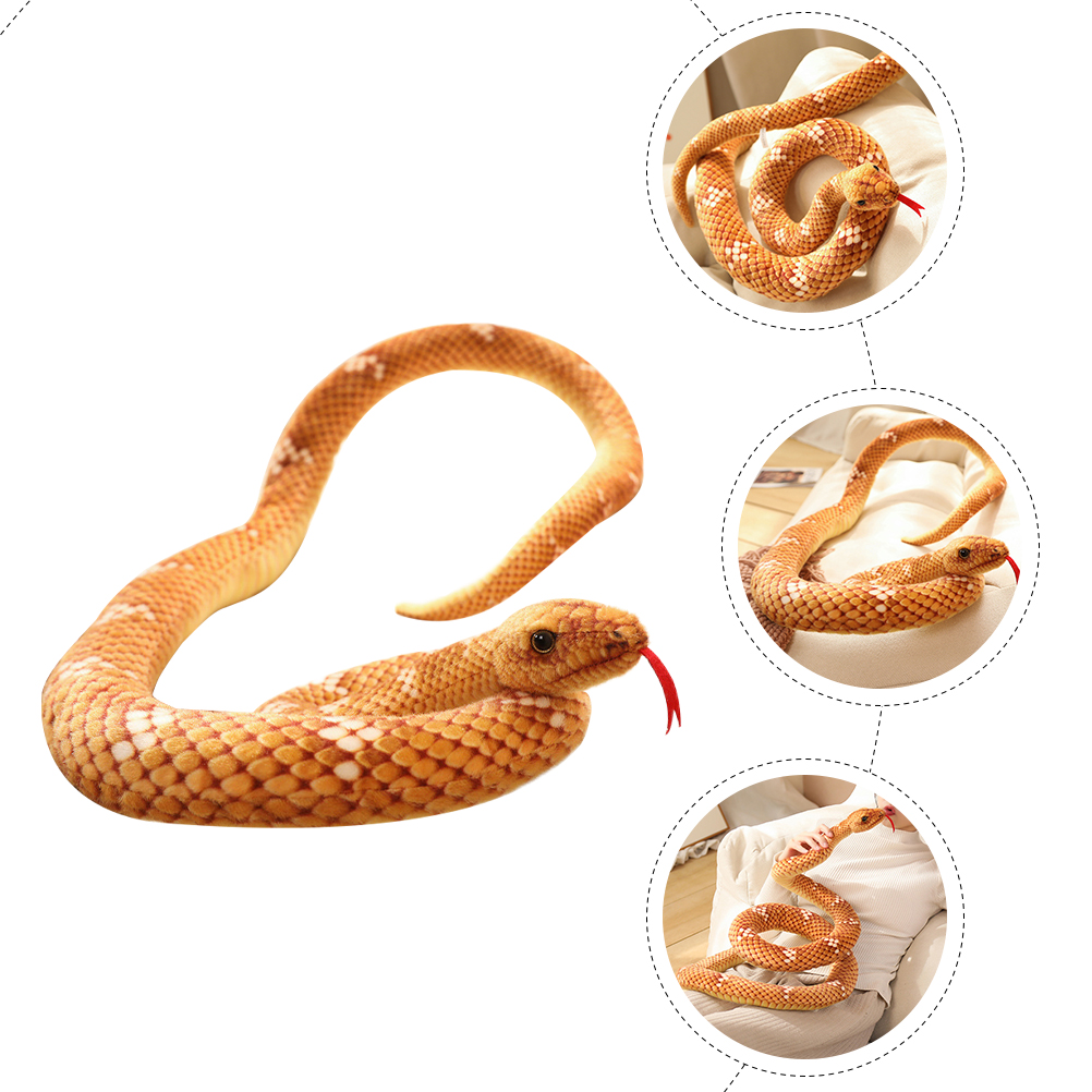 Snake Plush Stuffed Toy Animal Prank Model Fake Toys Prop Halloween ...