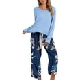 thumbnail image 3 of Conjunto De Ropa Interior De Manga Larga Para Mujer, Conjunto De Pijama Para Mujer, Cuello Redondo Multiusos, único Y Elegante Para El Hogar ANGGREK No, 3 of 6