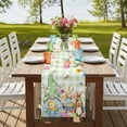 thumbnail image 4 of Table Runners 72 Inches Long Dress Scarves, Easter Gnomes Farmhouse Kitchen Table Runner, Coffee Tablerunners, Spring Watercolor Bunny Tulip Green Plaid 14x72 Inch, 4 of 9