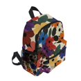 thumbnail image 2 of FORMRS School Backpack with Front Zippered Pocket 12" Student Travel Daypack, Large Colorful Flowers Pattern, 2 of 6