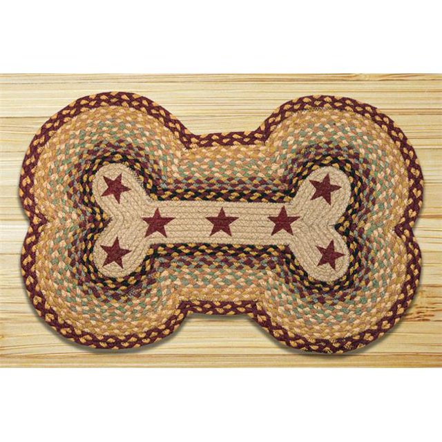Earth Rugs 63-P357DBS Burgundy Stars Dog Bone