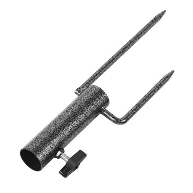 Sombrilla de playa shamjiam Soporte de metal Soportes Sombrilla Ancla Portatil con dos tenedores Soporte de sombrilla para exteriores de servicio pesado
