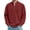 Red, variant on Men's Quarter Zip Pullover Sweater Casual Fall Winter Family Outfit Warm Neck with Pockets Dark Gray L