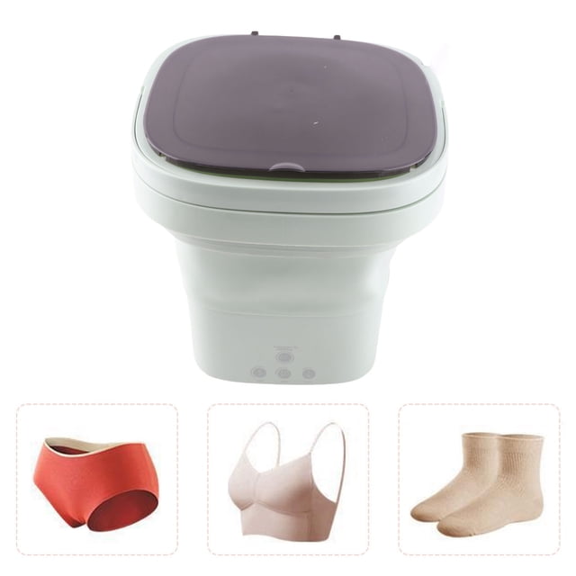 Lavadora Portátil De Diseño Integrado, Mini Lavadora Plegable De 10 L, Limpieza Profunda De Ropa Interior, Calcetines, Paños Para Bebés, Para Viajes En Vehículos