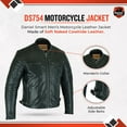thumbnail image 2 of Daniel Smart S to 6XL Men Motorcycle Leather Jacket Sporty Leather Jacket with Custom stitch details, 2 of 7