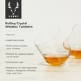 thumbnail image 4 of Viski Rolling Crystal Scotch Whiskey Glasses Drinking Glasses 12oz Set of 2, 4 of 9