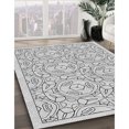 thumbnail image 3 of Ahgly Company Machine Washable Indoor Square Transitional Platinum Gray Area Rugs, 5' Square, 3 of 7