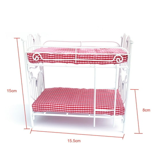 1 12 Dollhouse Accessories Mini Furniture Iron Frame Two Layer Bed 1 12 Dollhouse Accessories Mini Furniture Iron Frame Two Layer Bed Baby Kids Toy Com