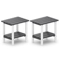 thumbnail image 2 of OTSUN Adirondack Outdoor Side Table Set of 2, 16" HDPE Patio Side Table with Shelf, Weather Resistant Easy Maintenance for Backyard Pool Porch Garden & Lawn, 2 of 8