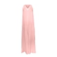 thumbnail image 4 of longantii Women's Sleeveless Halter V Neck Maxi Dress Casual Loose Boho Flowy Summer Beach Vacation Long Dress Pink L, 4 of 5