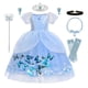 thumbnail image 1 of Disfraz de Cosplay de Cenicienta para niña, ropa para niña, vestido de baile para niña, vestidos de princesa para fiesta de cumpleaños, guantes de corona Fivean unisex, 1 of 2