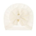 thumbnail image 2 of Large Turban Hat Cap Beanie Bonnet with Big Hair Bow Hospital Baby Hats Knot Headwraps Turbans for Newborn Baby Girls Toddlers Infants Kids, 2 of 5