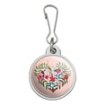 thumbnail image 1 of Flower Heart Love Valentines Day Jacket Handbag Purse Luggage Backpack Zipper Pull Charm, 1 of 5