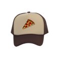 thumbnail image 1 of Adult Men's Pepperoni Pizza Slice Rope Foam Trucker Hat, Khaki/Brown, 1 of 2