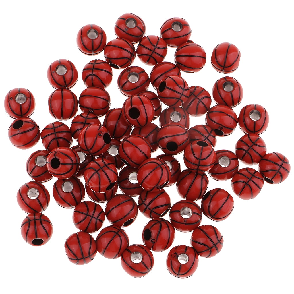60Pcs Mixed Colors Football Design Round Shape Acrylic Loose Beads 12mm 0.47inch 60Pcs Mixed Colors Football Design Round Shape Acrylic Loose Beads 12mm 0.47inch