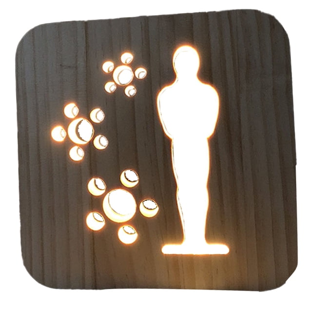 Rawiri Luces 3D de madera, luces nocturnas de personajes, regalos de ambiente decorativos