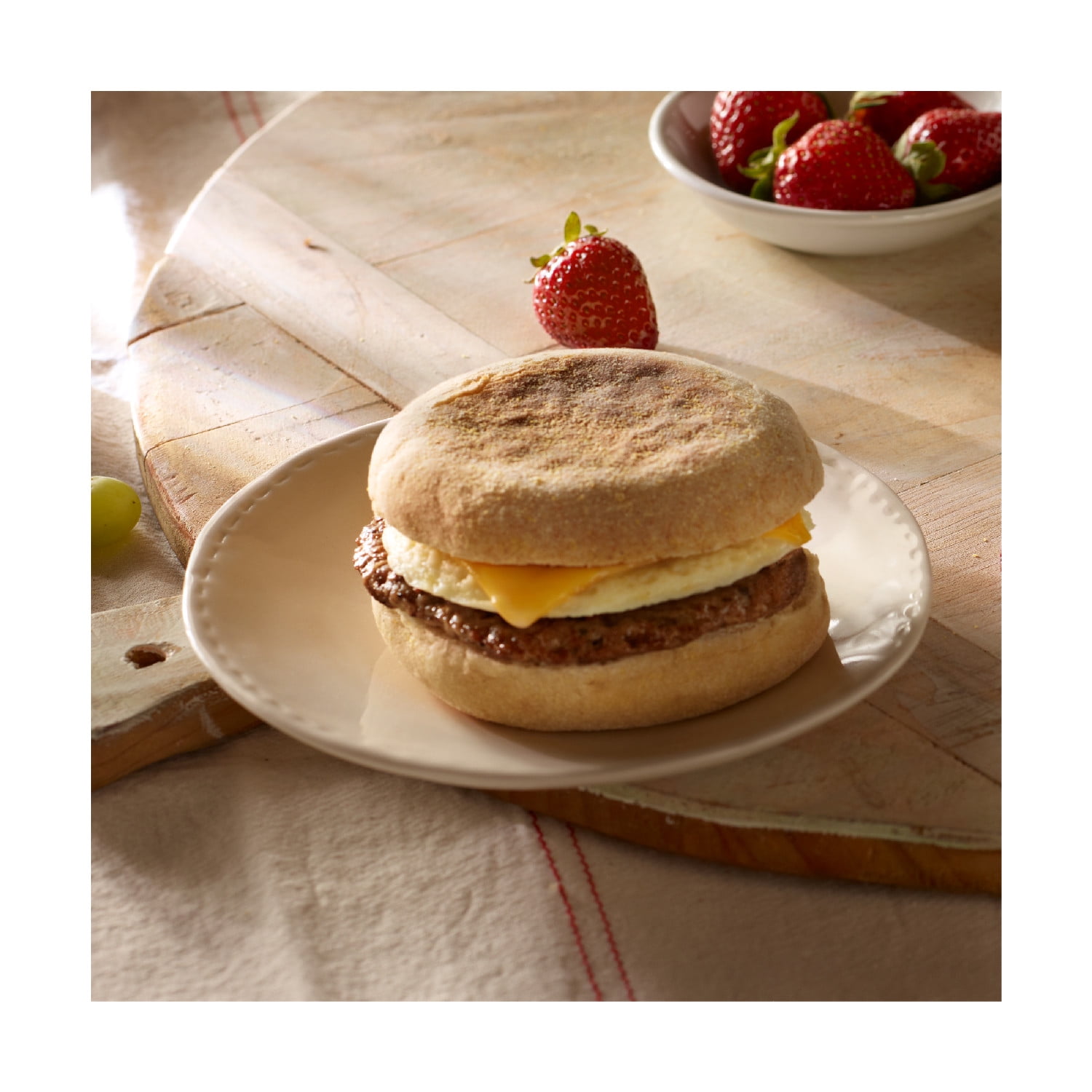 Jimmy Dean Delights Turkey Sausage, Egg White & Cheese English Muffin, 16.4 oz, 4 Count (Frozen)
