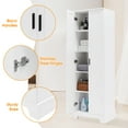 thumbnail image 3 of Sesslife 71" Bathroom Storage Cabinet with 2 Doors, Freestanding Wooden Kitchen Pantry Cabinet with Adjustable Shelves, Storage Organizer Unit Floor Cabinet for Living Room Kitchen Bathroom, White, 3 of 9