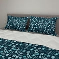 thumbnail image 2 of Botanic Comforter & Sham Bedding Set, Forest Bouquets Blossoming Flora Petals Growth Pastel Mother Nature, 3 pcs Duvet Set Microfiber Filling Quilt, 5 Sizes, Turquoise and Petrol Blue, by Ambesonne, 2 of 4
