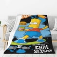 thumbnail image 3 of Manta de franela suave y cómoda de Los Simpsons, ligera y cálida, ideal para sofá cama de 127 x 101 cm., 3 of 8